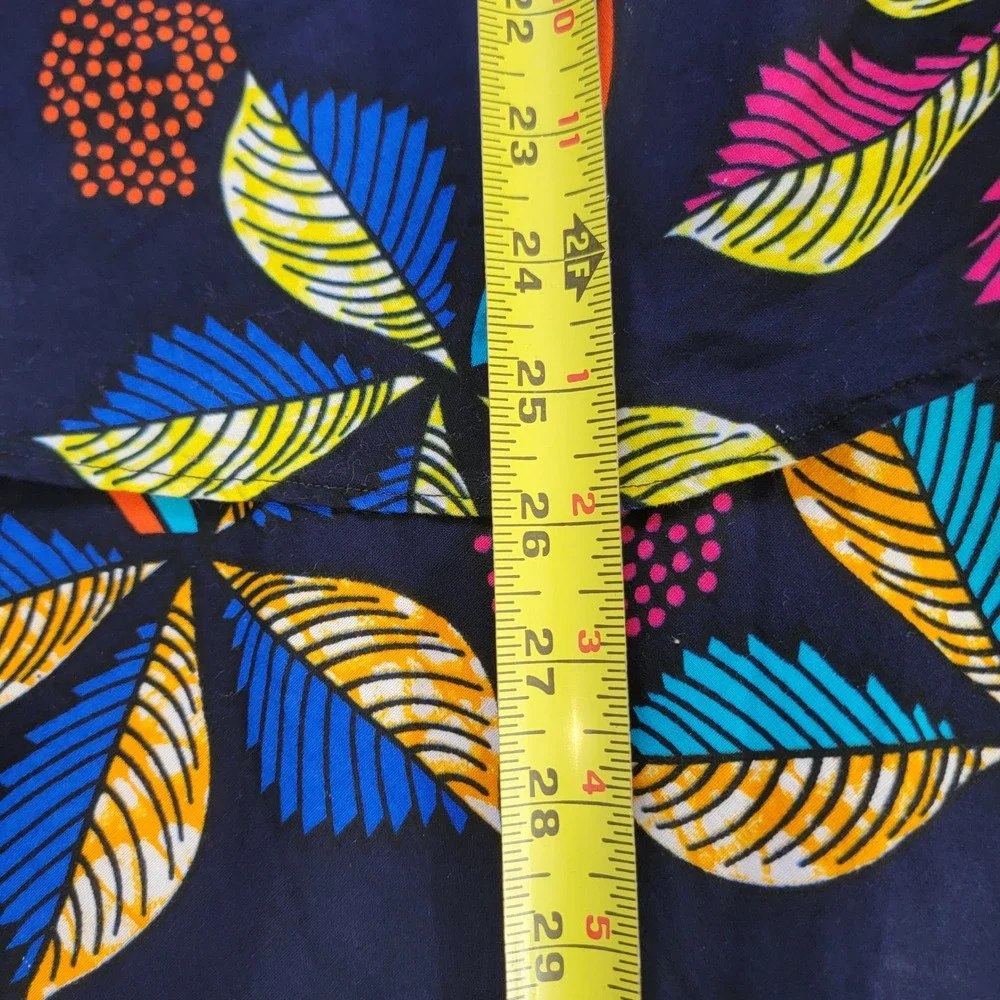 Crowned Free Ignite Skirt African Print‎ Hi-Low Skirt Pockets Tanzania L XL